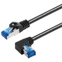 Transmedia Cat6A SFTP Patch Cable, RJ45 plug angled left, 2m