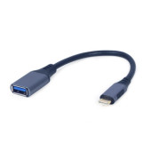 Gembird USB Type C to OTG USB A Female adapter, space grey