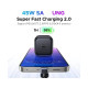 UGREEN 45W USB-C GaN, Quick Charge, crni