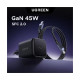 UGREEN 45W USB-C GaN, Quick Charge, crni