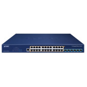 PLANET Layer 3 24-Port 2.5GBASE-T 95W 802.3bt PoE + 6-Port 10GBASE-X SFP+ Managed Ethernet Switch, 720W PoE budget, hardware-