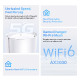 TP-Link AX3000 5G Whole Home Mesh WiFi 6, 574Mbps/2402Mbps (2.4GHz/5GHz), 802.11ax/ac/n/a/b/g, 1× 2.5 Gbps port + 2× Gigabit
