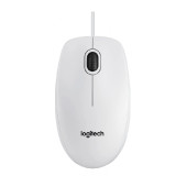 Logitech B100 optički miš, USB, bijeli (910-003360)