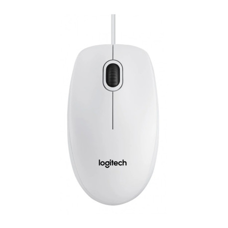Logitech B100 optički miš, USB, bijeli (910-003360)