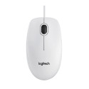Logitech B100 optički miš, USB, bijeli (910-003360)