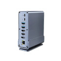 Roline VALUE Docking station USB-C, 2×HDMI/DP 4K/60, G-LAN, 3×USB-A 3.2, USB-C, 2×USB2.0, PD 100W, SD/microSD, Audio out