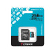 Kingston 256GB microSDXC Canvas Go Plus Gen4 + ADP200MB/s A2 U3 V30 Card + Adapter