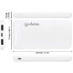 Manhattan powerbank 10000mAh,USB-C,microUSB-A,bije