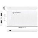 Manhattan powerbank 10000mAh,USB-C,microUSB-A,bije