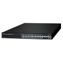 PLANET Layer 3 24-Port 10/100/1000T + 6-Port 10G SFP+ Stackable Managed Switch, Hardware-based Layer 3 IPv4/IPv6 Routing