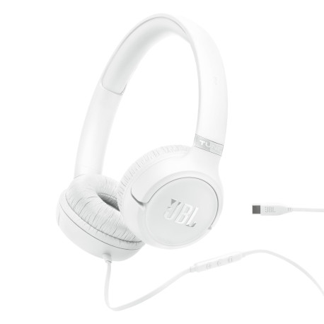 JBL Tune 530, naglavne slušalice, USB-C, bijele