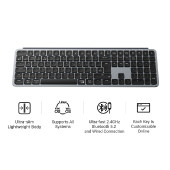 Tipkovnica Keychron B6P-K1-UK Space Gray100% Layout/BT/2.4GHz/Wired