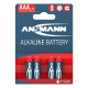Ansmann Alkaline Battery AAA LR03 4 pcs. paper blister