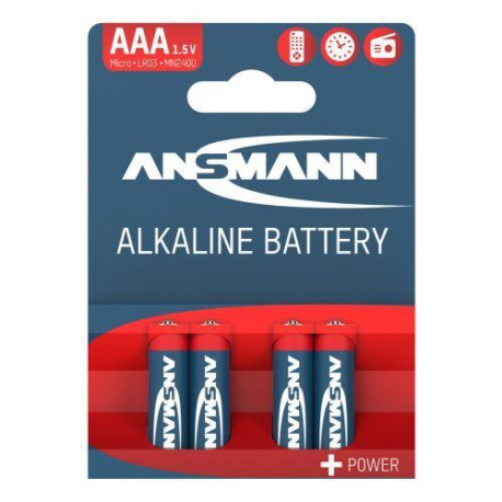 Ansmann Alkaline Battery AAA LR03 4 pcs. paper blister