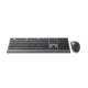 Gembird Dual-mode slim wireless desktop set, 2.4G BT, US layout