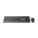 Gembird Dual-mode slim wireless desktop set, 2.4G BT, US layout