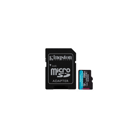 Kingston 256GB microSDXC Canvas Go Plus Gen4 200MB/s A2 U3 V30 Card + Adapter