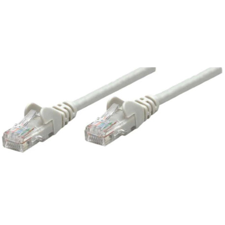 Intellinet Cat6, CCA, U/UTP, PVC, RJ45, 10m, sivi