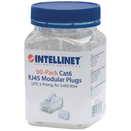 Intellinet konektor, UTP, CAT6, RJ45, 90 kom