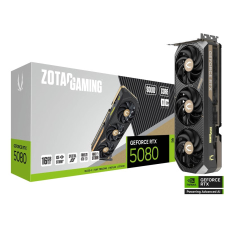 Zotac GAMING GeForce RTX 5080 Solid Core OC 16GB GDDR7/256-bit, PCIe 5.0, 3×DP/HDMI