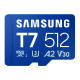 Spominska kartica Samsung T7, micro SDXC, 512GB, U3, V30, A2, UHS-I, 170 MB/s