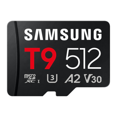 Spominska kartica Samsung T9, micro SDXC, 512GB, U3, V30, A2, UHS-I, 200 MB/s