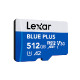 Spominska kartica Lexar BLUE PLUS, Micro SDXC, 512GB, 170MB/s, U3, V30, A2, UHS-I, z adapterjem