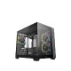 Računalniško ohišje DeepCool CG330 3F, micro-ATX, kaljeno steklo, črno