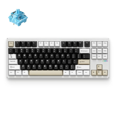 MCHOSE GX87S Aluminum Custom Mechanical Keyboard, Milky brown, HR znakovi