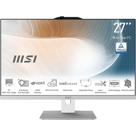 All-in-One PC MSI Modern AM272P 1M Core 5 / 16GB / 512GB SSD / 27" FHD / Windows 11 Pro (white)