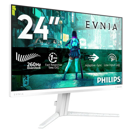 PHILIPS Evnia Gaming Monitor 24M2N3201PL 23.8" Fast IPS, FHD 1920x1080, 260Hz OC, 1ms GtG, 0.3ms MBR