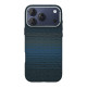 Rixus Alpine Ultra-Slim Case With MagSafe Compatible RXA131 For Apple iPhone 17 Pro, 18 Pro Stripe Blue