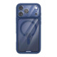 Rixus Crystal Amber Case For Apple iPhone 17 Pro Max, 18 Pro Max Blue