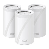 TP-Link Deco BE65 BE9300 Mesh Wi-Fi 7 sustav, tri-band 9214Mbps, 4× 2.5Gbps WAN/LAN, MLO, 320MHz, HomeShield, bijeli