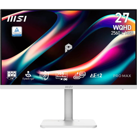 Monitor MSI PRO MAX 271QPHW E14 / 68,6 cm (27") / 2560x1440 (WQHD) / IPS / 144 Hz / 4 ms (GTG) / 300 nits / 1500:1 / KVM / ad
