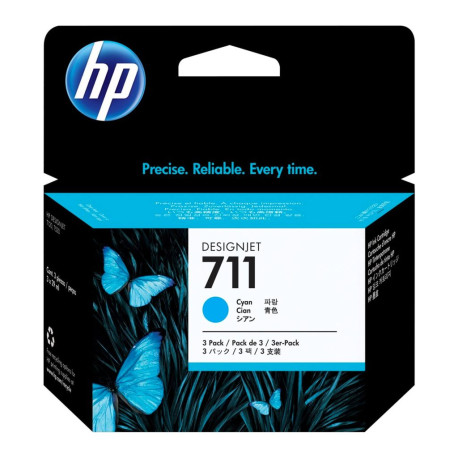 Tinta HP CZ134A No.711 3-Pack Cyan