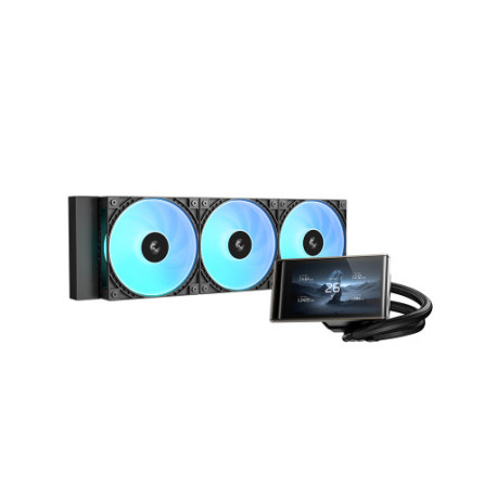 Komplet za tekočinsko hlajenje AIO Liquid Cooler DeepCool LT360 VISION, 360mm, LCD, ARGB, črn