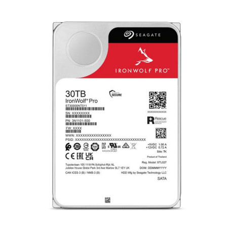 Seagate IronWolf Pro ST30000NT011 unutarnji čvrsti disk 30 TB 7200 RPM 512 MB 3.5" Serijski ATA III