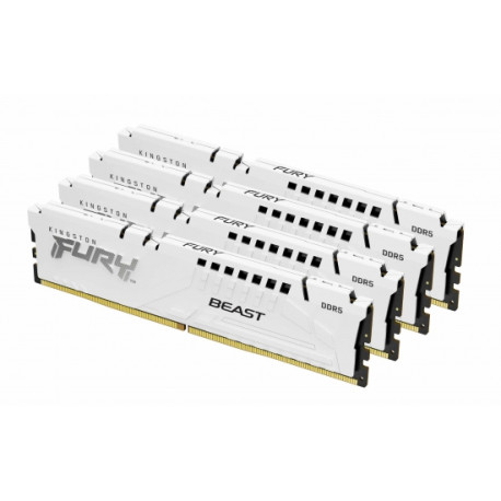 Pamięć DDR5 Kingston FURY Beast 128GB (4x32GB) 5200MHz CL40 1,25V White XMP