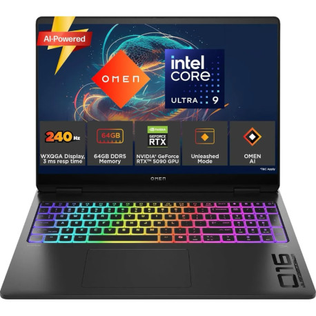 HP OMEN MAX Gaming 16-ah0000nf | U9 275HX | 64GB RAM | 2TB SSD | RTX 5090 (24GB) / Core Ultra 9 / RAM 64 GB / 2TB SSD / 16,0