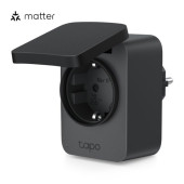 Tapo P410M Smart WiFi Outdoor Plug, Matter Certified, IP54 Splashproof, Solar Power Monitoring, Voic