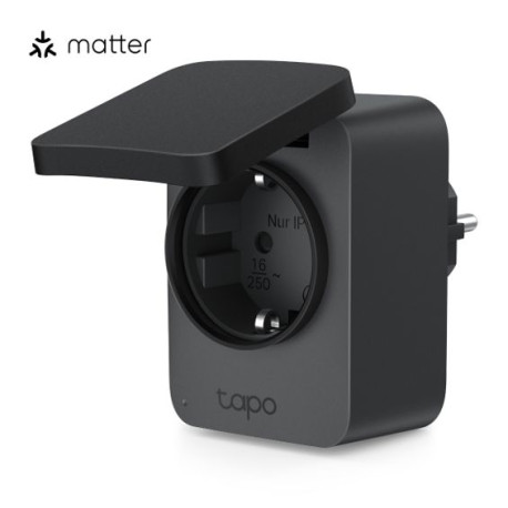 Tapo P410M Smart WiFi Outdoor Plug, Matter Certified, IP54 Splashproof, Solar Power Monitoring, Voic