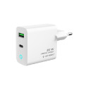 Gembird 2-port 20W USB fast charger, LED, white