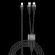 Verbatim Sync & Charge DUAL kabel USB-C na dupli USB-C, M/M, 100W PD3.0, PPS, QC2.0 i QC3.0, crni, 1.5m