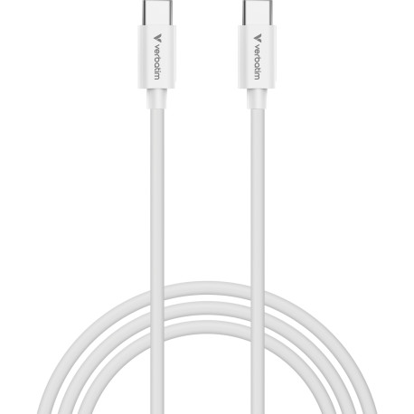 Verbatim Essentials Sync & Charge kabel USB-C na USB-C, M/M, 100 W PD3.0, bijeli, 3.0m