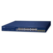 PLANET IPv4/IPv6, 24-Port 10/100/1000T + 4-Port 1G/2.5G SFP L2/L4 SNMP Managed Gigabit Ethernet Switch, supports ERPS Ring, C