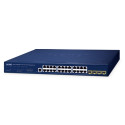 PLANET IPv4/IPv6, 24-Port 10/100/1000T + 4-Port 1G/2.5G SFP L2/L4 SNMP Managed Gigabit Ethernet Switch, supports ERPS Ring, C