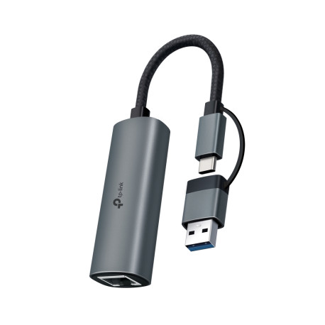 TP-Link UE310C USB 3.0 mrežni adapter, USB-C/USB-A na RJ45 Gigabit Ethernet 1000Mbps, aluminijski