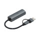 TP-Link UE310C USB 3.0 mrežni adapter, USB-C/USB-A na RJ45 Gigabit Ethernet 1000Mbps, aluminijski