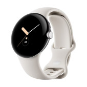 Watch Google Pixel Watch LTE 41mm Polished Silver Case with Sport Band - Chalk